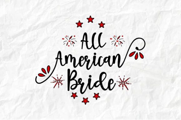 4th of July All American Bride T-Shirt Graphics
