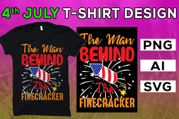 4th of July, the Man Behind the Firecrac Graphics