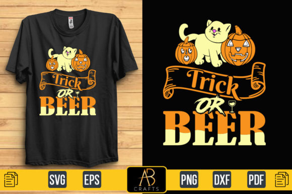 About Trick or Beer Halloween T Shirt: Graphics & Print Templates