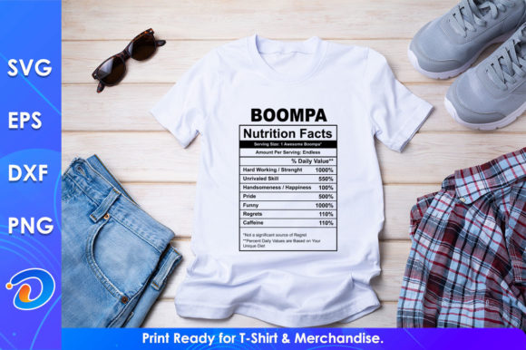 Boompa Nutrition Facts Father’s Day SVG Graphics