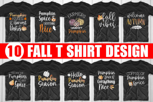 Fall T-Shirt Designs SVG Bundle 4: Graphics for Real Crafting