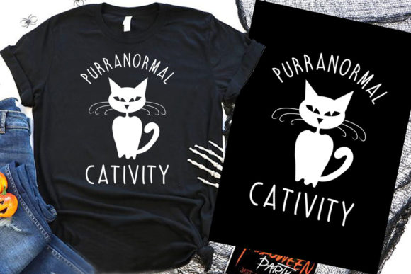 Purranormal Cativity Halloween Graphics & T-Shirt Designs