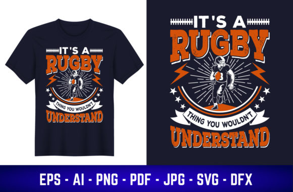 Rugby Player T-Shirt Design Graphics